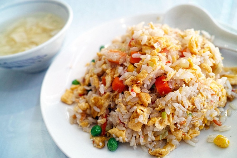 Instant Pot Rice Recipes Close Up of a Plate of Fried Rice