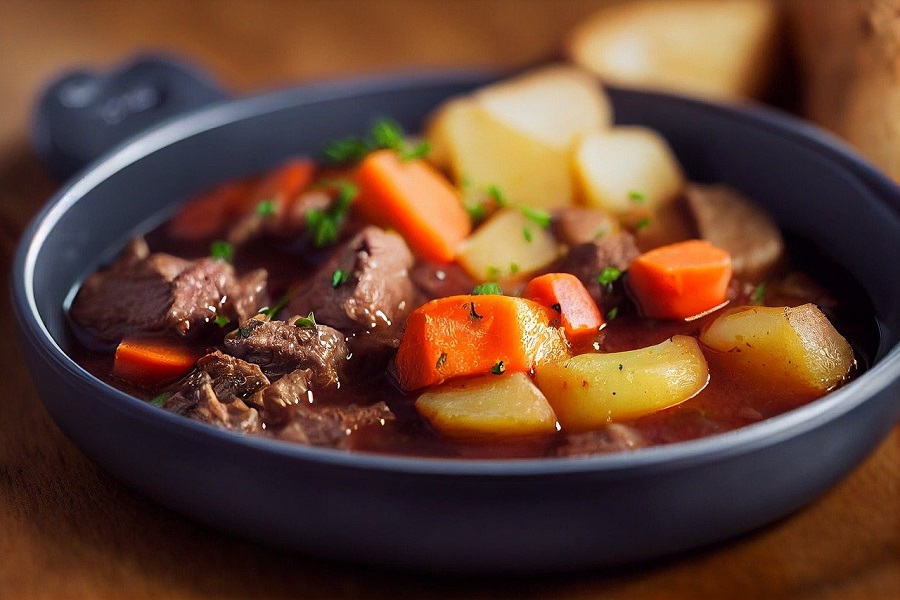 Crockpot Stews with Beef Close Up of a Bowl of beef Stew