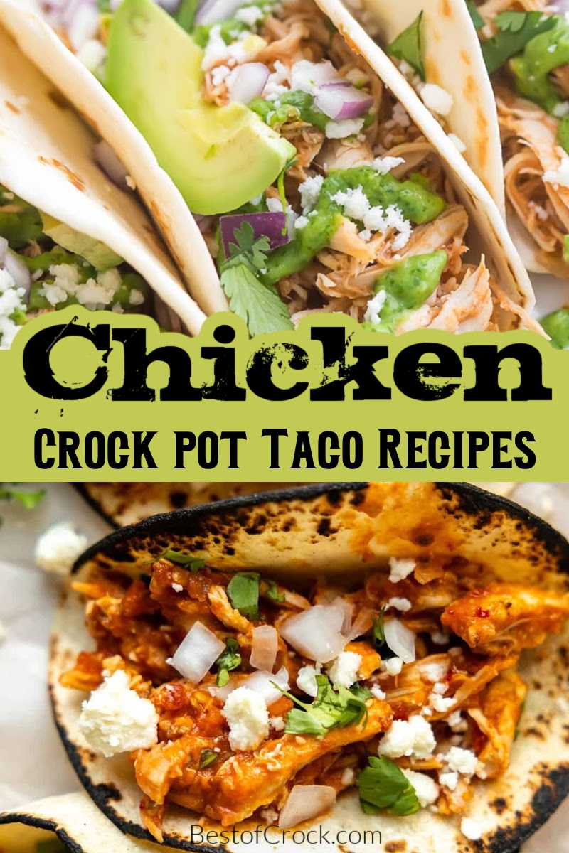 The best slow cooker chicken taco recipes make meal planning easy offering a world of amazing flavors for easy lunch and dinner recipes. Chicken Tacos Recipe Shredded | Korean Chicken Tacos Recipe | Mexican Slow Cooker Chicken | Crockpot Chicken Fajitas | Crockpot Chicken Dinner Recipes | Mexican Crockpot Recipes | Crockpot Taco Tuesday Recipes | Crockpot Mexican Food | Easy Mexican Food Recipes | Taco Tuesday Recipes | Chicken Tacos for Taco Tuesday via @bestofcrock